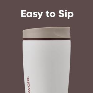Owala SmoothSip Slider Insulated Stainless Steel Tumbler, 12 oz, Tan/White (Vanilla Bean)