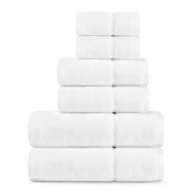 Modern Lux White 6 Piece Towel Set