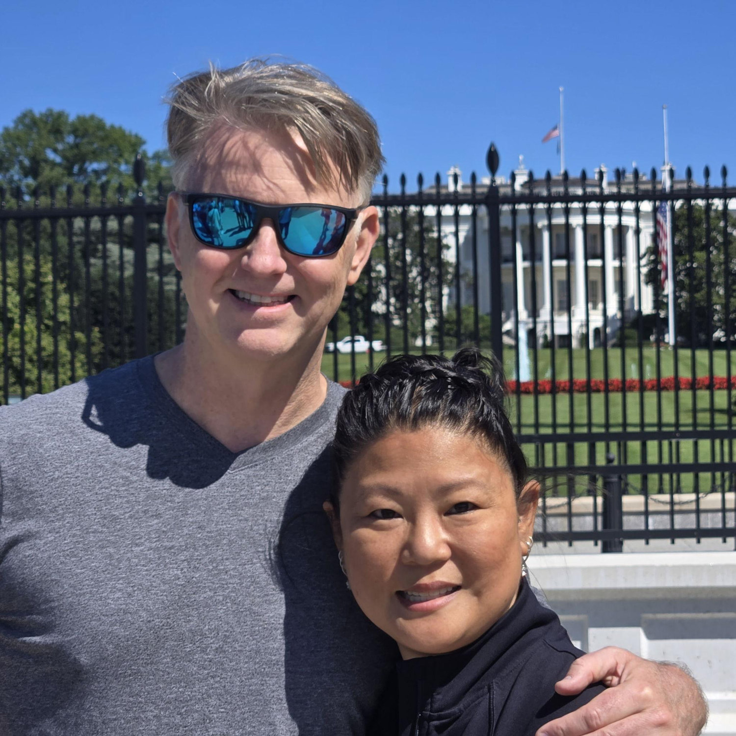 The White House in the background