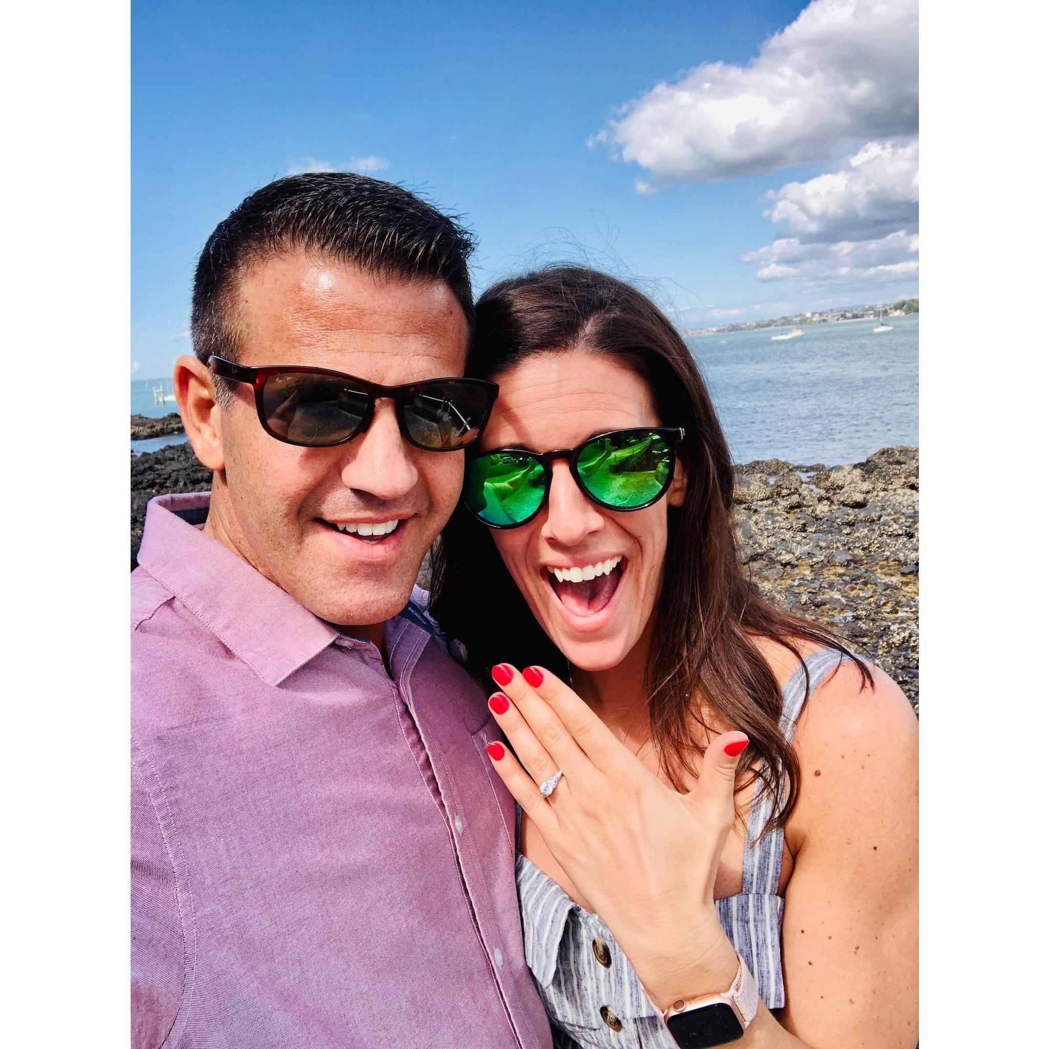 Right after we got engaged in Devenport, NZ! March 2019