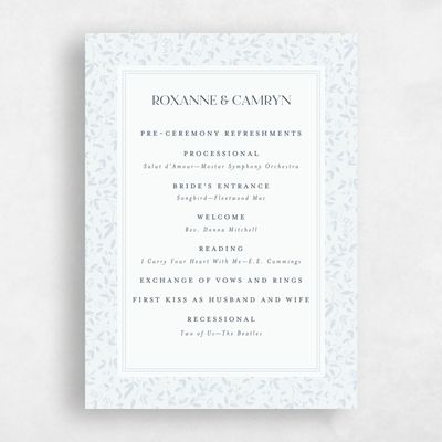 Blue Standard Wedding Program - Manado