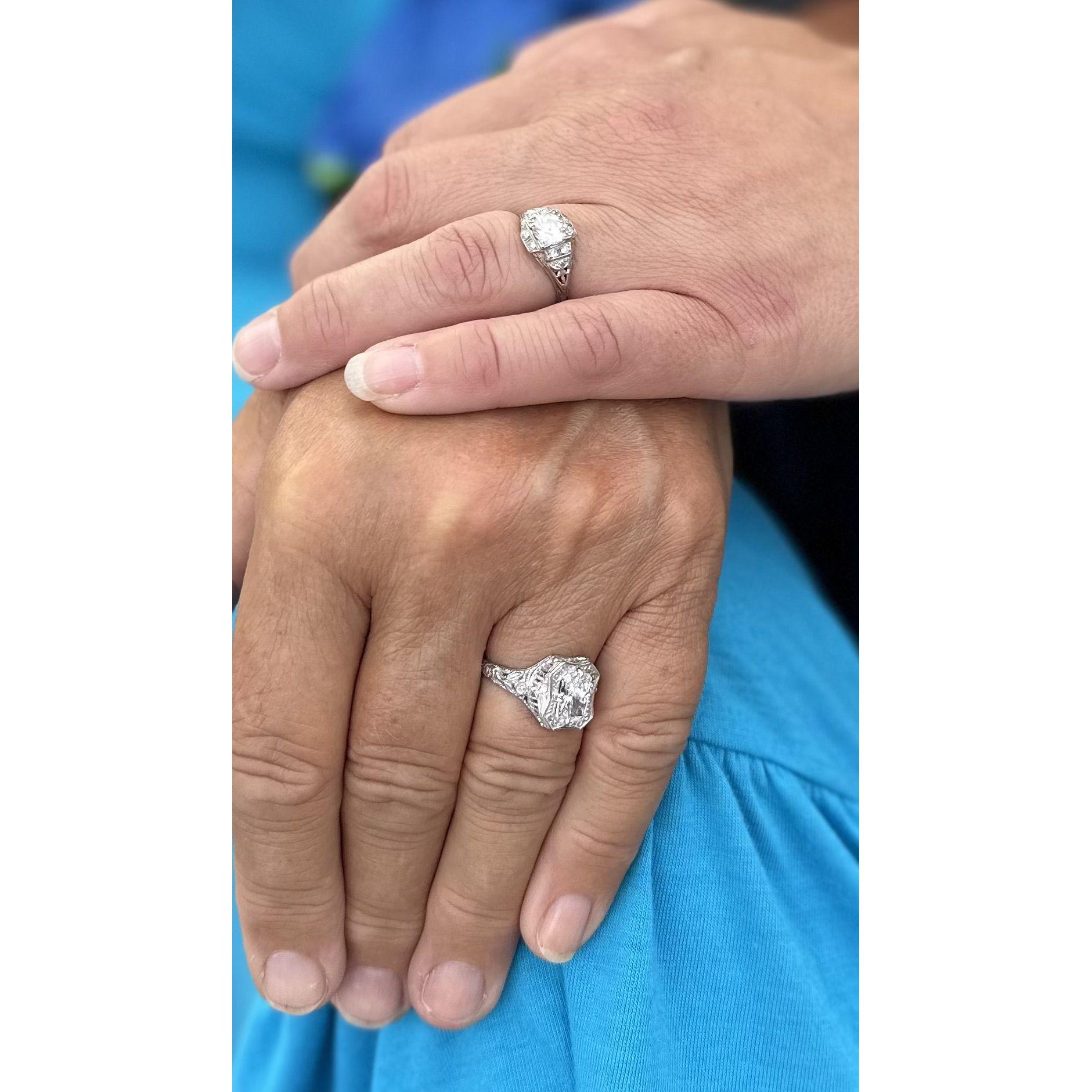 Jenni's ring is over 100 years old and found at the towns Goldsmith of all places. Susan's ring was custom made from the same jeweler