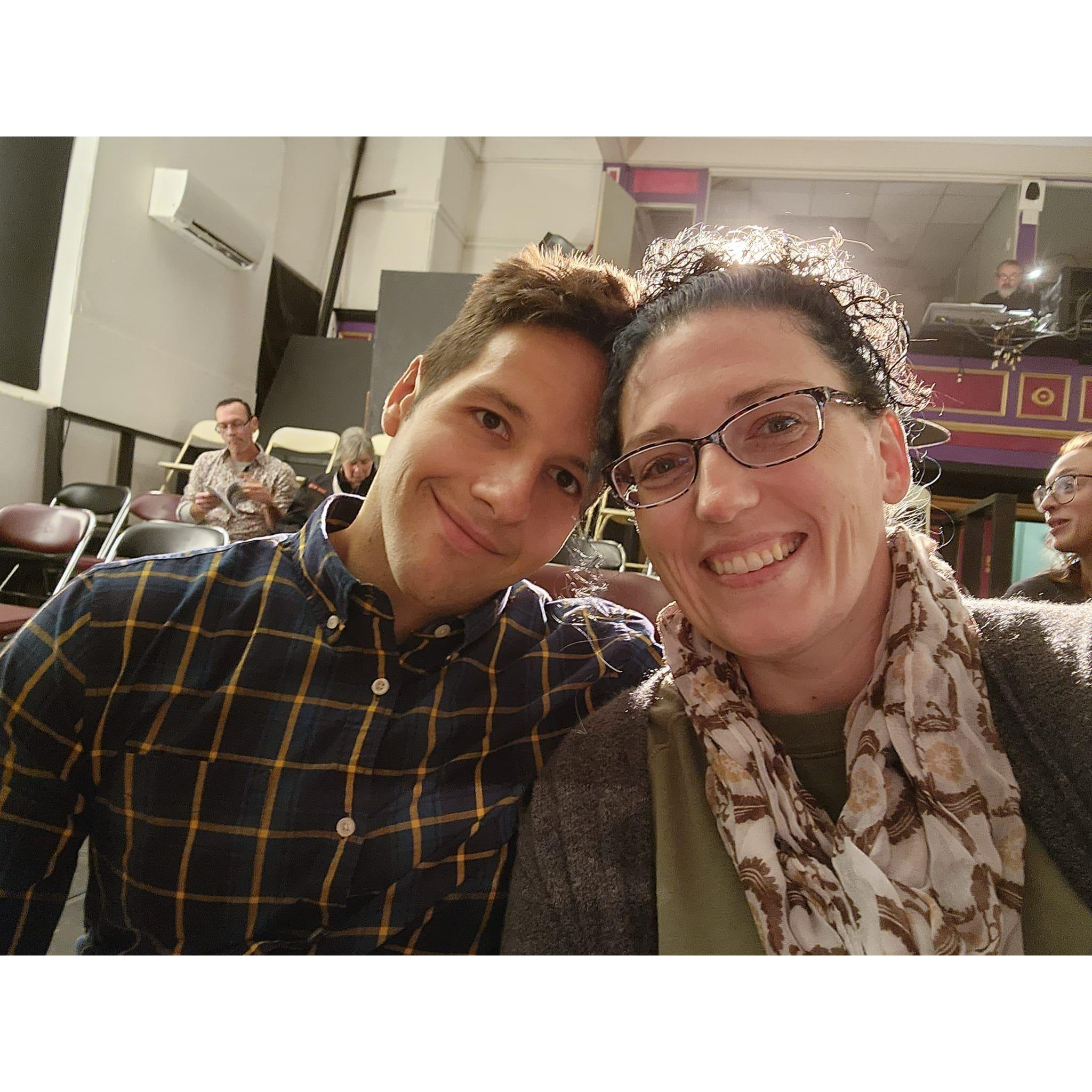 Seeing "25th Annual Putnam County Spelling Bee" to support our friend (and officiant) Josh, who did a marvelous job!