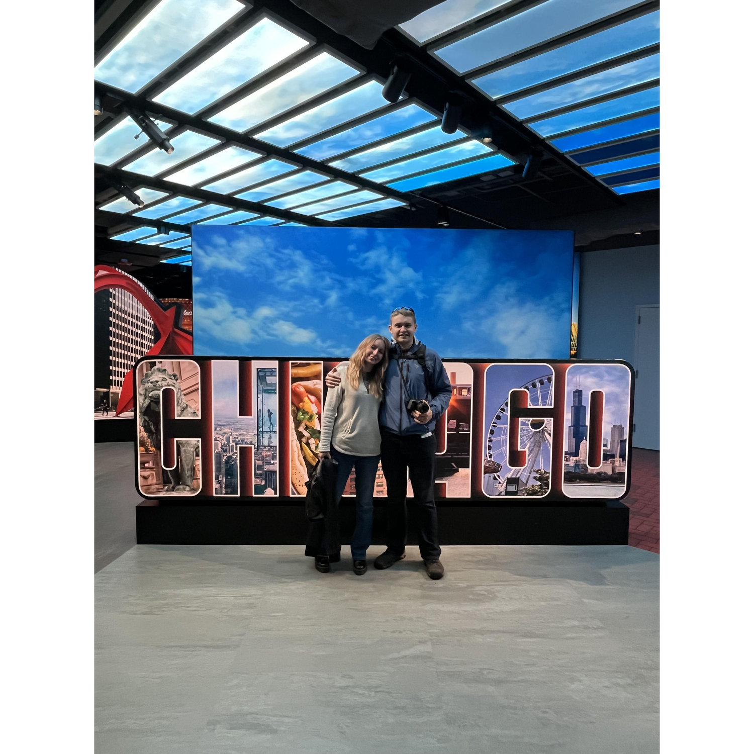 The base of the Sears tower, enjoying our time with friends(Just behind the camera). We stayed in China town for that whole trip!