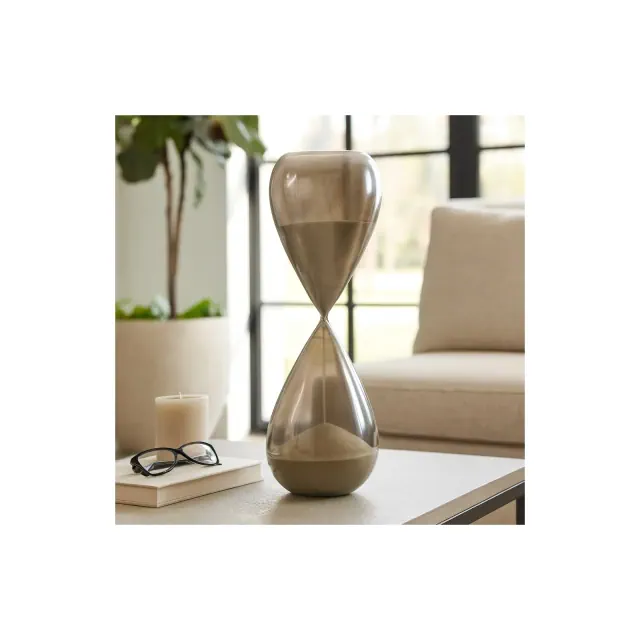 Contemporary Hourglass Sculpture for Home Decor - Stylish Decorative Object for Family Game Night, Desk Decor, and Living Room Decoration