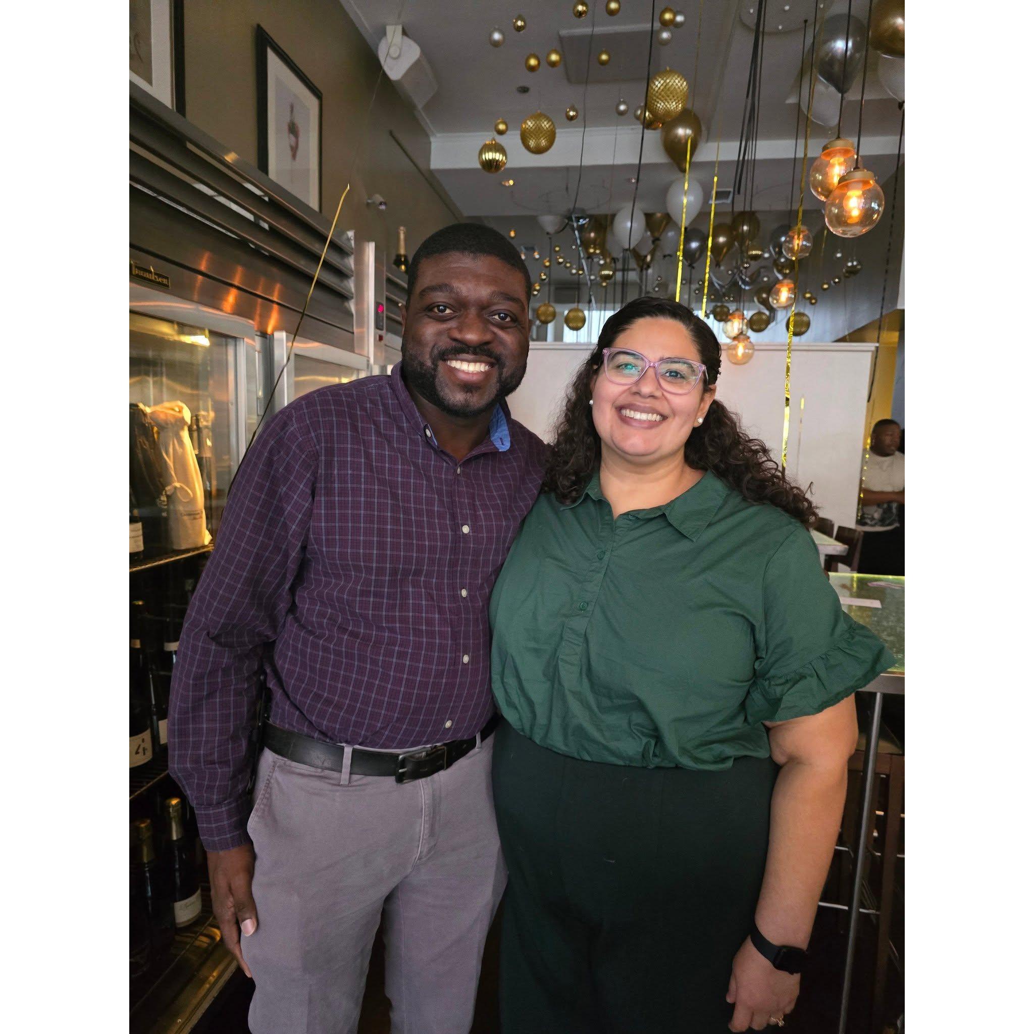 We were at a friend's baby shower