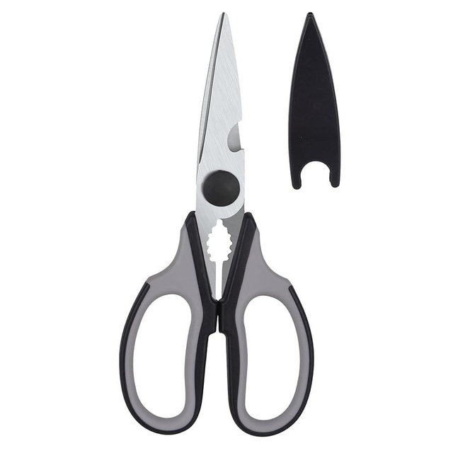 KYDLLF Left Handed Kitchen Scissors, Lefty Poultry Shears Kitchen Tools Utensils for Left Hand People/Adults(Black/Grey)