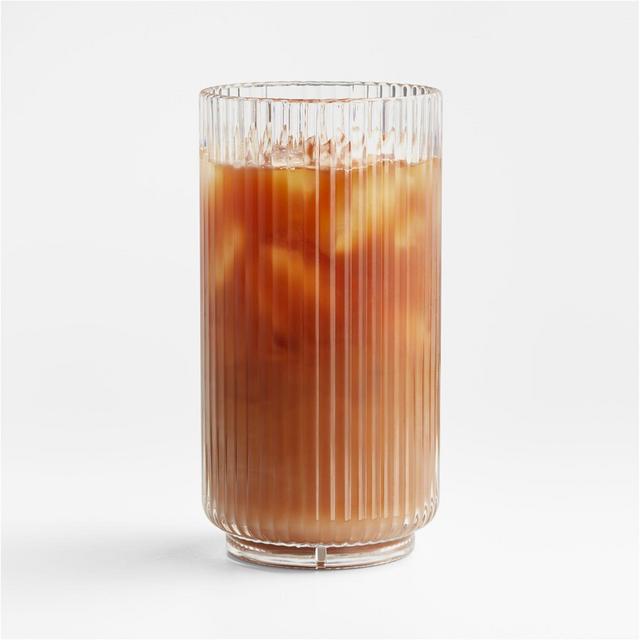 Fluted Acrylic Highball Glass