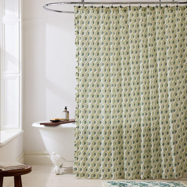 Jawahar Shower Curtain, 72x74, Celadon