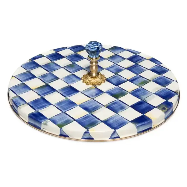 MacKenzie-Childs Royal Check Enamel Cheese Course