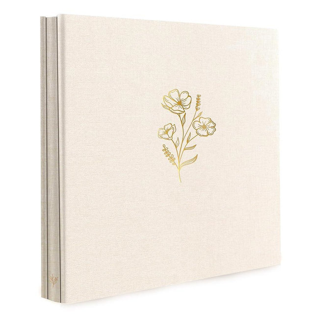 Holoary Photo Album 4x6 600 Photos 5 Pictures Per Page, 600 Pockets 4”x6” Picture Album, Linen Fabric Cover Big Picture Book for Photos, 4x6 Photo Albums for Family Weddings Travel Memories(Beige)
