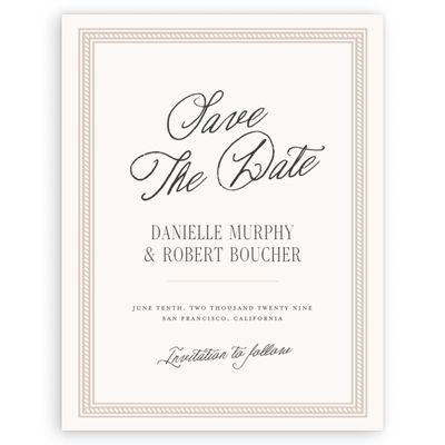 Beige Wedding Digital Save the Date - Encanto Portrait