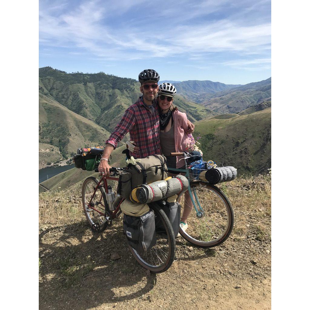 Madeline's first bike tour, thanks to Matt