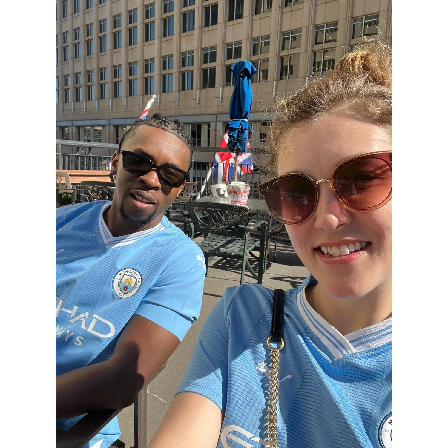 We love going to watch soccer games at Britt's Pub- go Manchester City!!