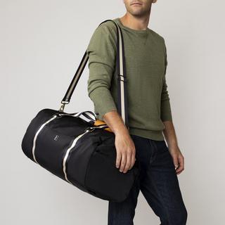 Personalized Black Nylon Duffel Bag