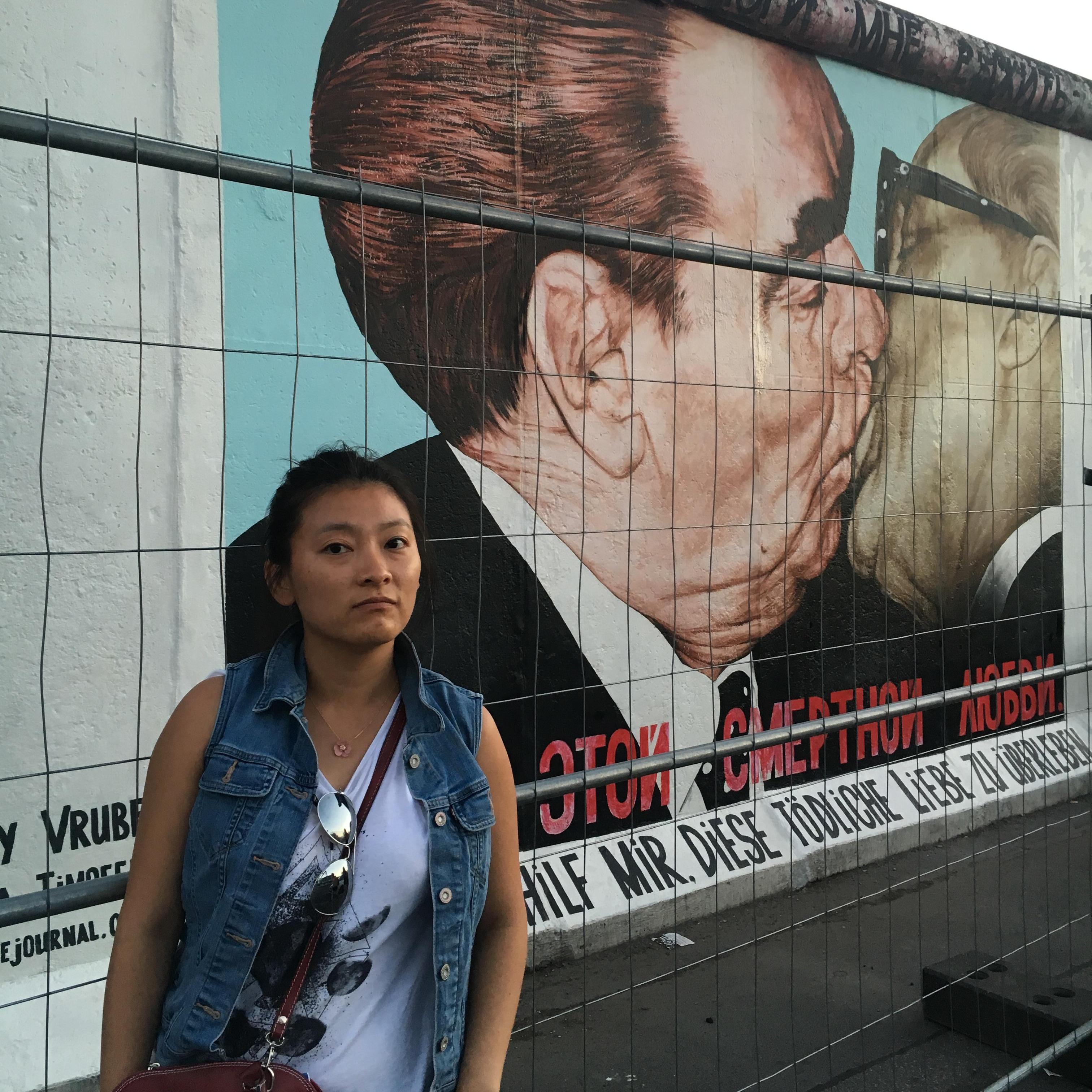 Tone impressed with the Berlin Wall.
