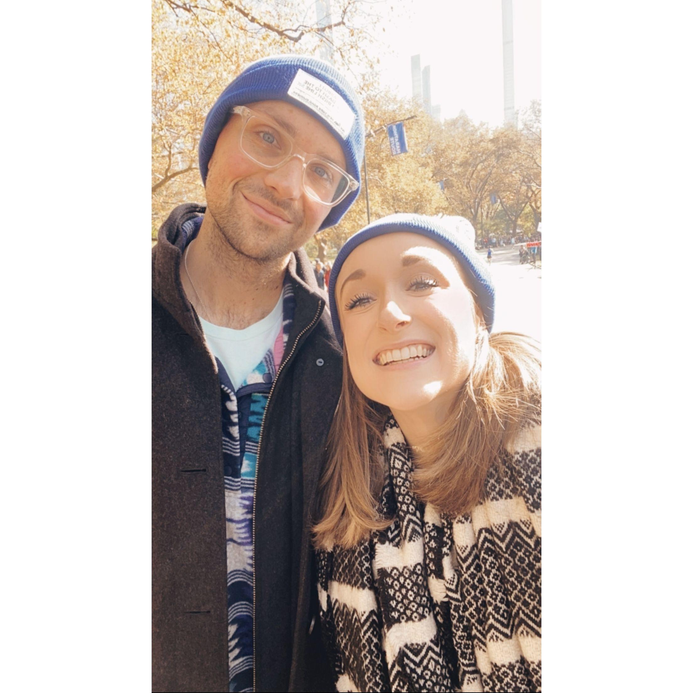 NYC - November 2021 - Cheering on the marathoners in Central Park!