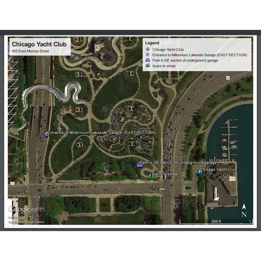 Parking Map for Garage for validated parking
