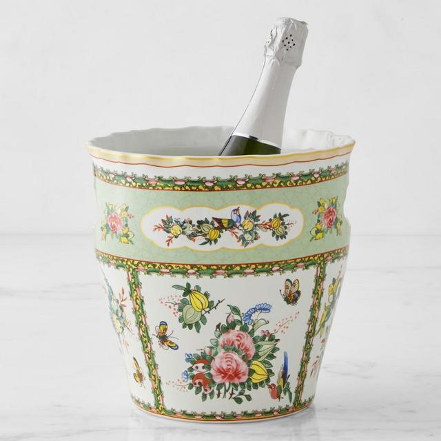 Famille Rose Champagne Bucket, Blue and White