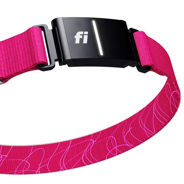 Fi Series 3 Smart Dog Collar - GPS Dog Tracker and Activity & Fitness Monitor, Waterproof, LED Light, Escape Alerts, Nationwide Coverage [Free 1 Year Membership] (Pink, Small)