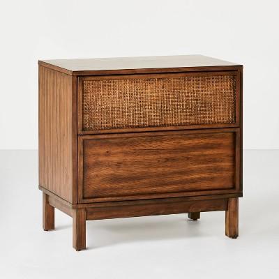 Wood & Cane Transitional Nightstand - Hearth & Hand™ with Magnolia