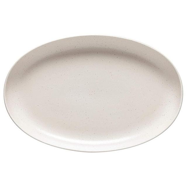 Casafina Stoneware Ceramic Dish Pacifica Collection Oval Platter 16", Vanilla