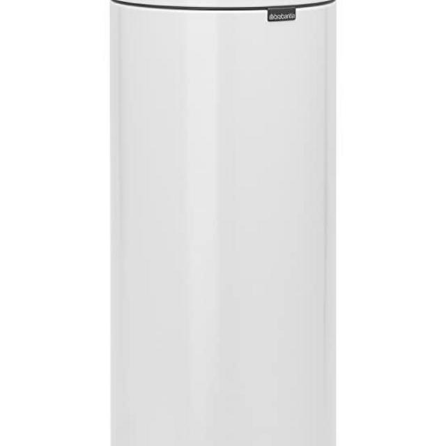Brabantia Touch Trash Can New, 8 gallon, White,115141