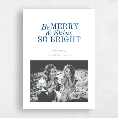 Blue Standard Holiday Card - Telluride Portrait