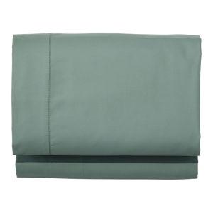 Queen Cotton Percale Sheet, Flat in Sea Green