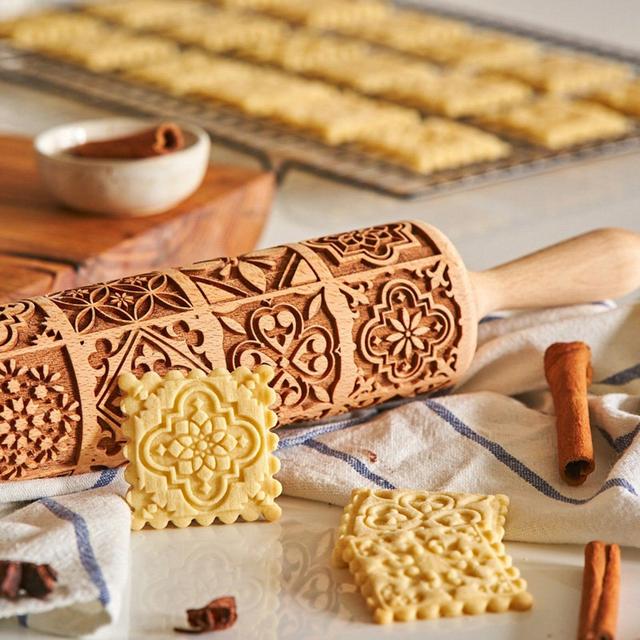 VINTAGE, rolling pin, embossing rolling...