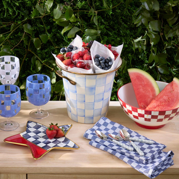 MacKenzie-Childs, Sky Check Wine Cooler | Zola
