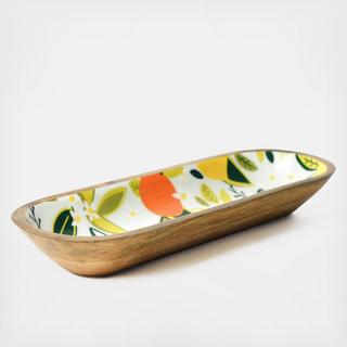 Citrus Wooden Dough Bowl