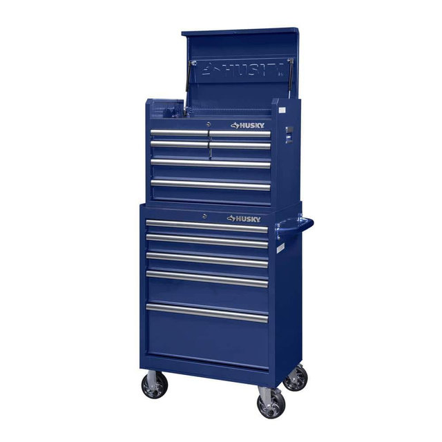 27 in. 11-Drawer Tool Chest and Cabinet, Blue