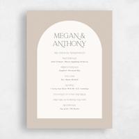 Beige Wedding Program - Majestic