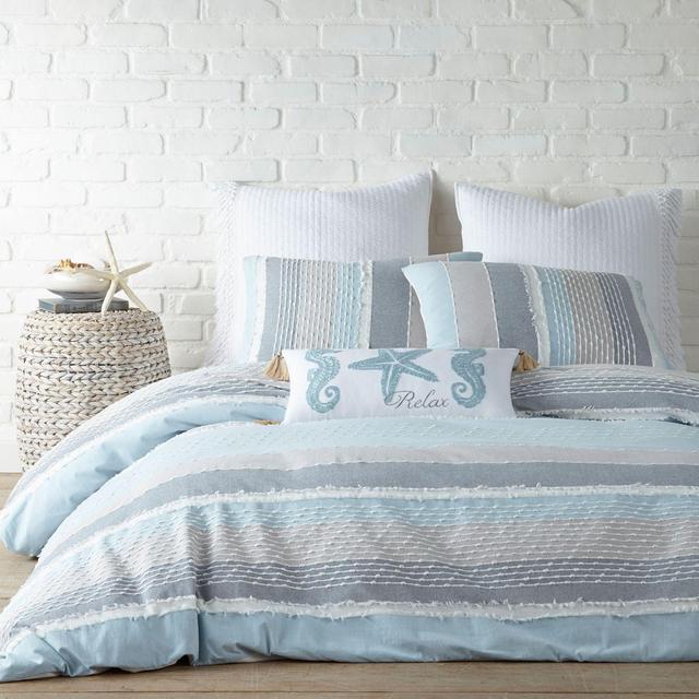 Levtex Home Santander 3-Piece Full/Queen Duvet Cover Set in Grey/Blue