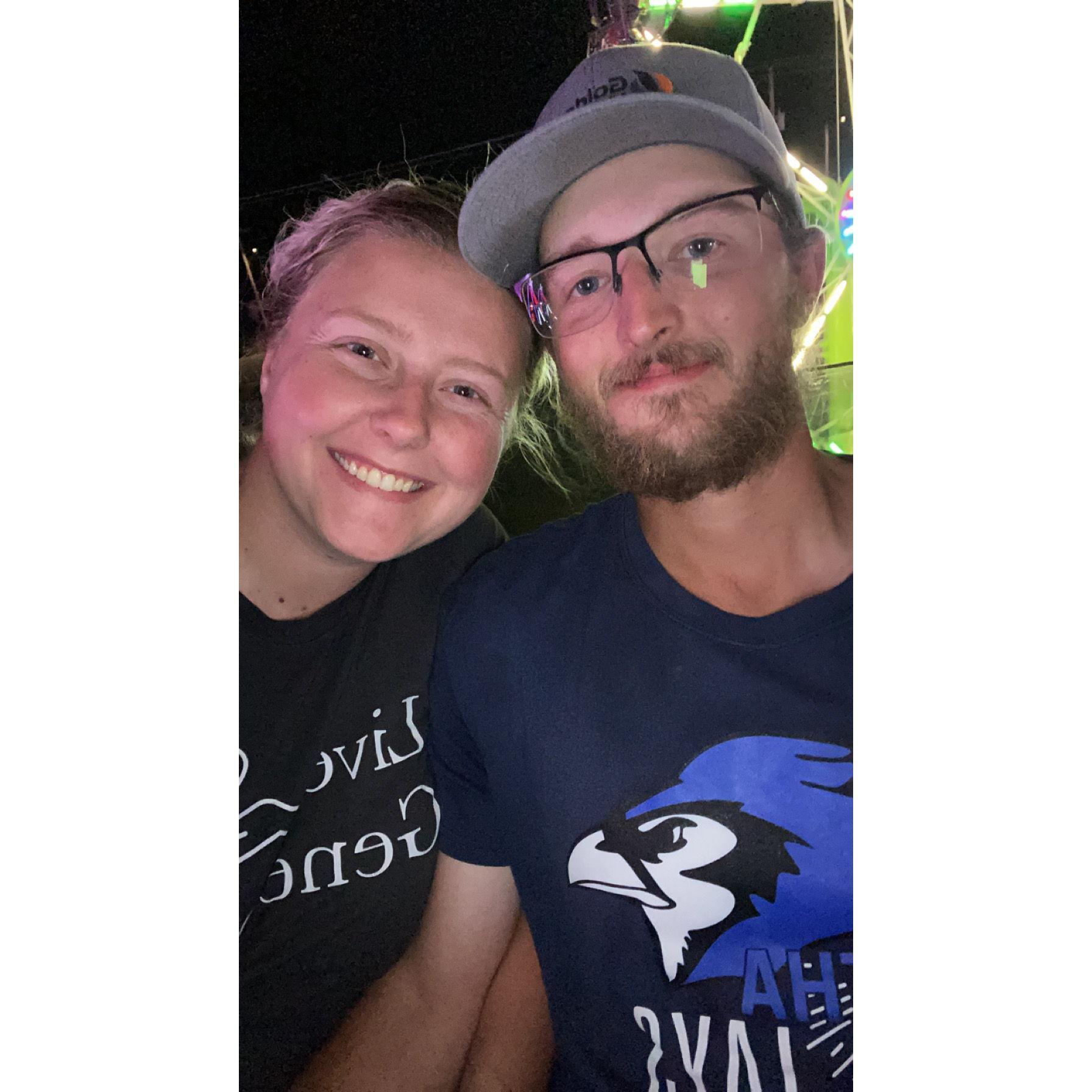 First fall festival farris wheel ride as 'fiancés'