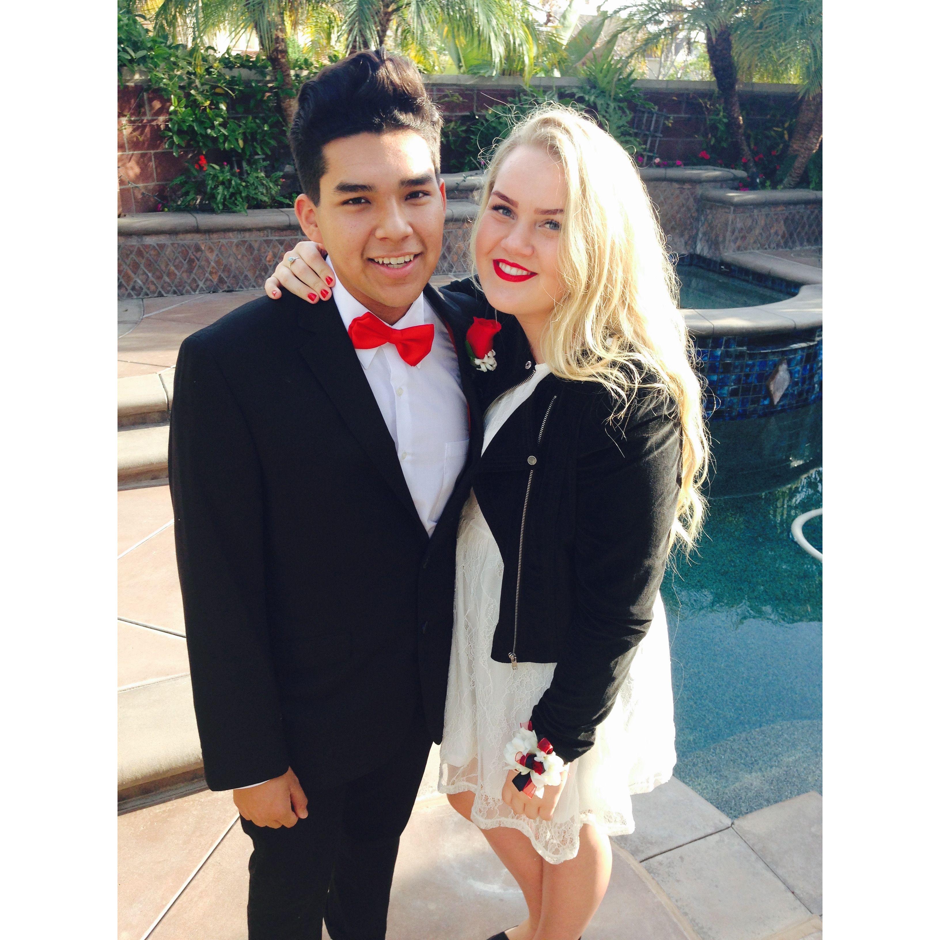 Our first high school dance together.