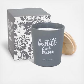 Be Still French Linen Candle