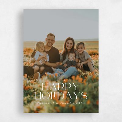 White Holiday Card - Clove