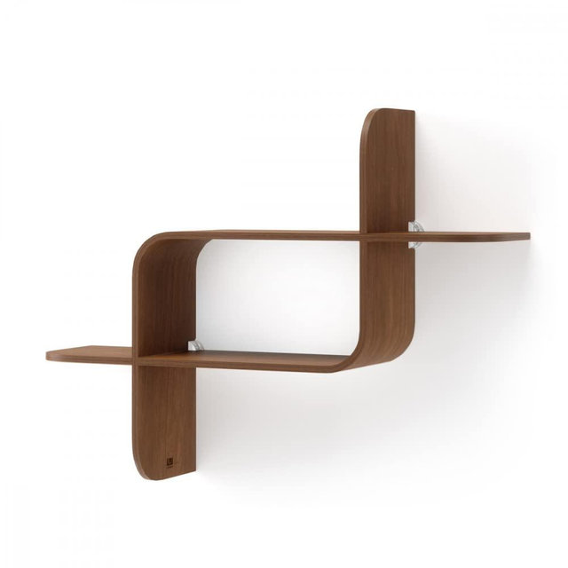 Umbra Montage Wall Shelf Light Walnut