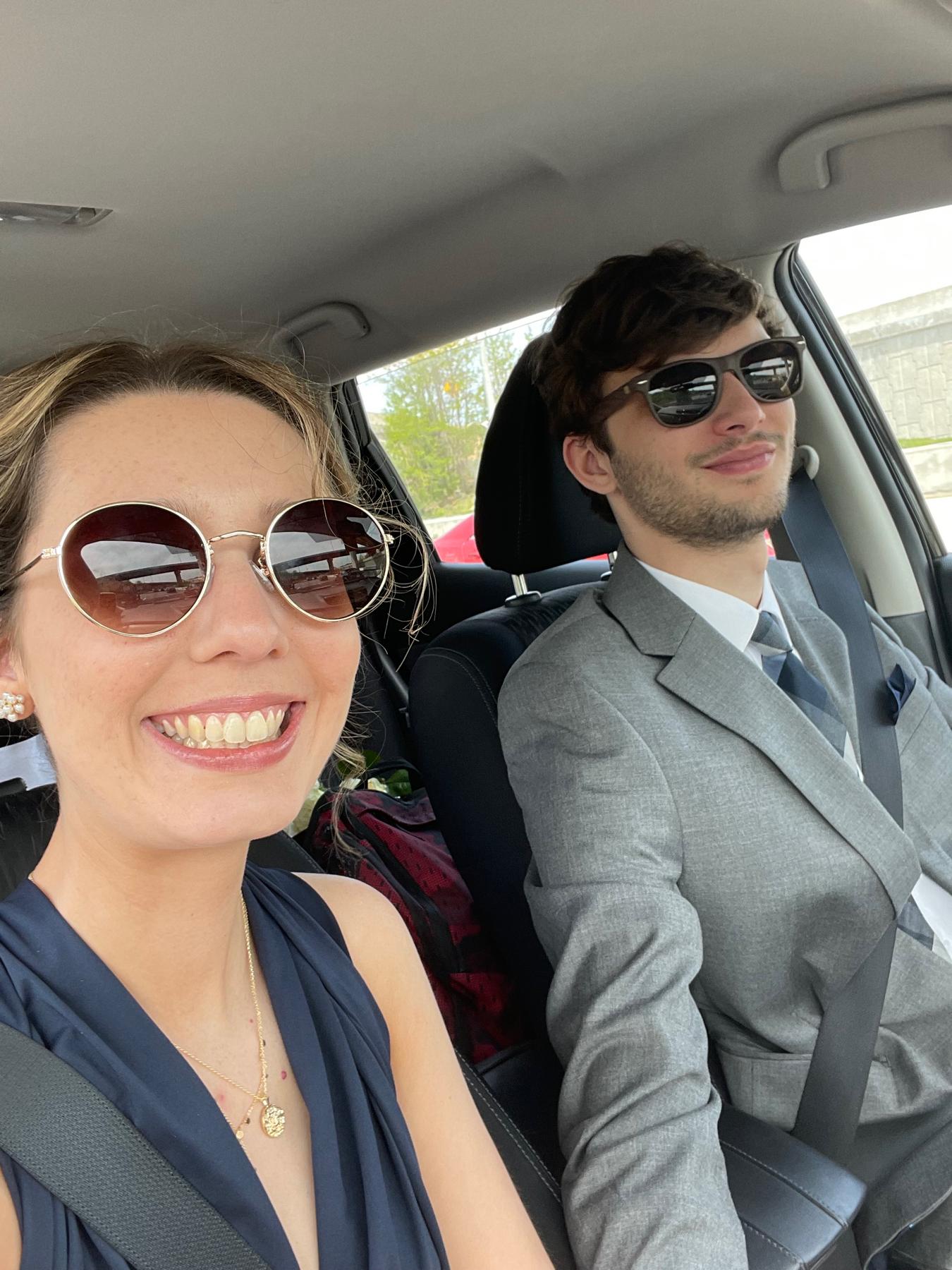 On our way to William and Jocill’s wedding!