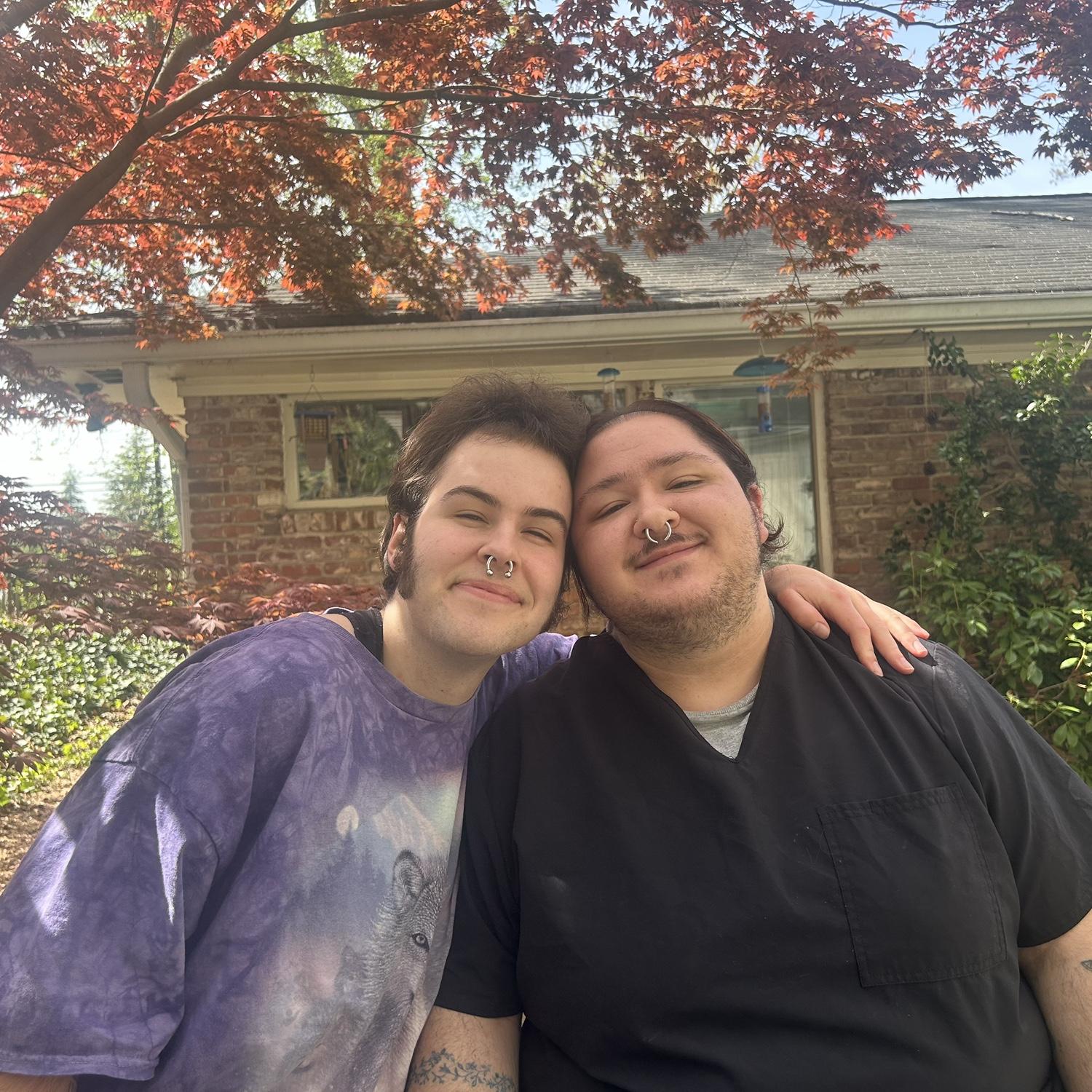 Tucker and Parker at Phoenix and Dragon Bookstore.