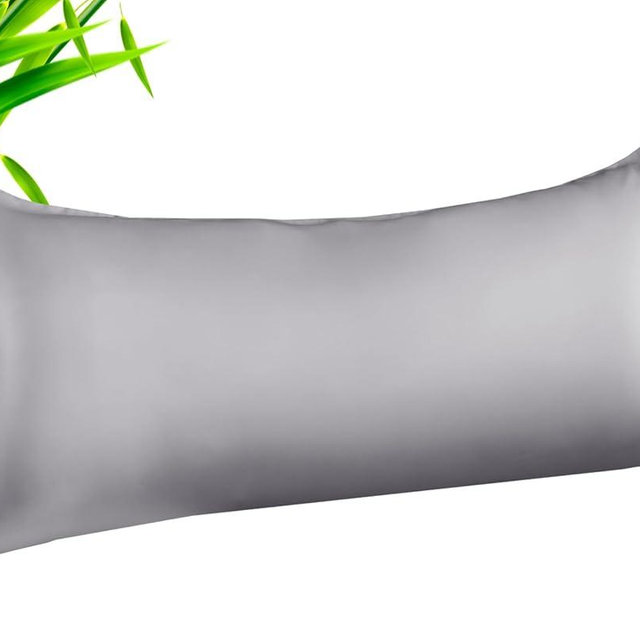 TELUS Body Cooling Pillow Case Cover, Bamboo Rayon & Lyocell Pillowcase with Zipper Closure, Breathable Pillow Case for Hot Sleepers and Night Sweats, 20x54 inches, Light Grey