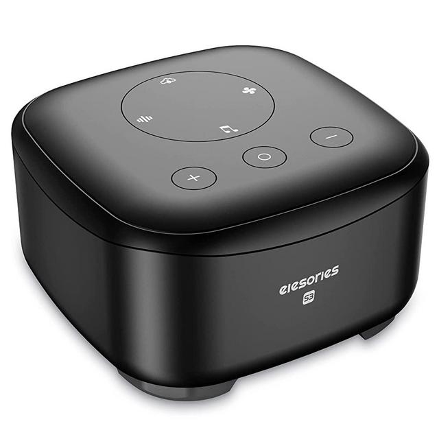 Sound Machine , White Noise Machine with 24 Non Looping Natural Sounds and Memory Function 32 Levels of Volume and 3 Timer Powered by AC or USB and Sleep Sound Timer Therapy for Baby Kids Adults