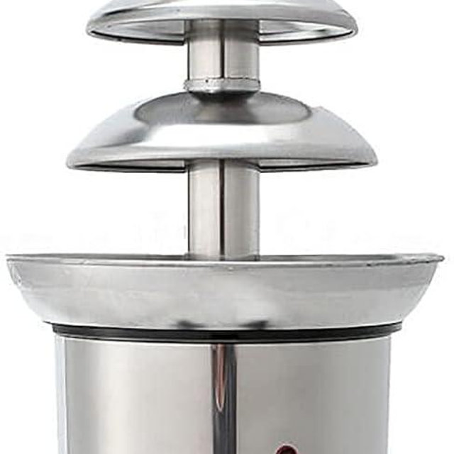 ZEVELOO Chocolate Fountain Machine Electric Chocolate Fondue Fountain Machine Stainless Steel 4-Pound Capacity for Chocolate Candy Butter Cheese (4-Tier)