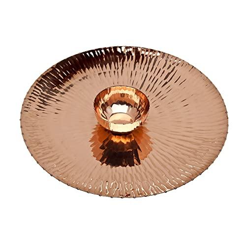 Godinger Chip and Dip Serving Set, Copper Finish