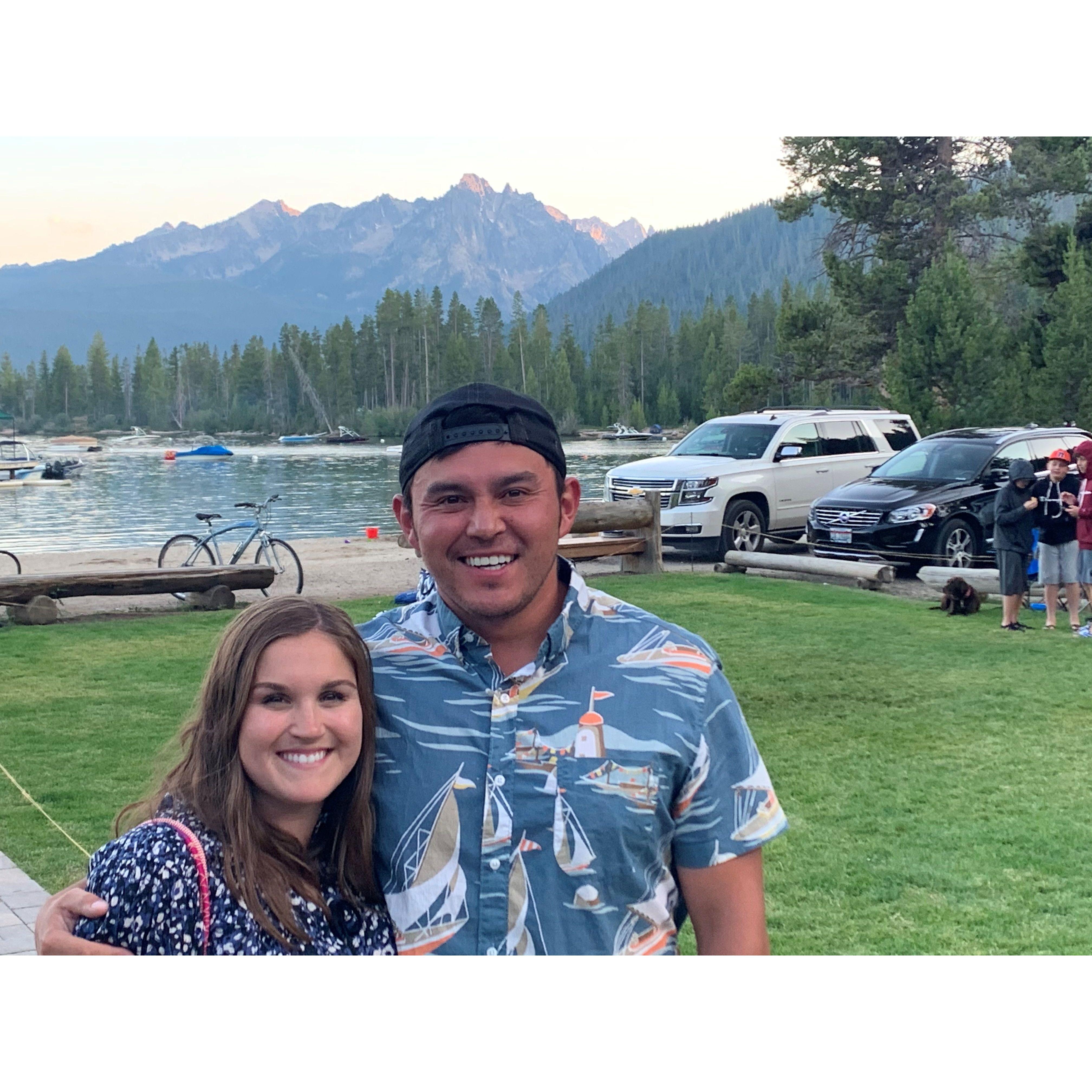 On our first trip to Sun Valley together after white water kayaking in Stanley, ID!