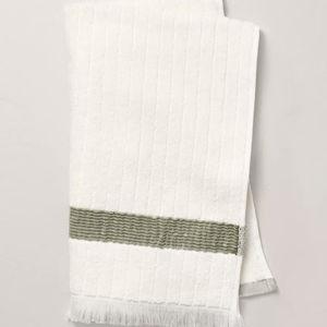 Textured Stripe Terry Bath Towel with Fringe - Hearth & Hand™ with Magnolia