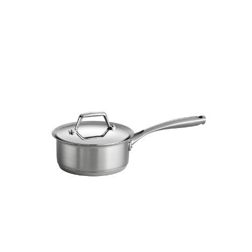 Tramontina 80101/023DS Gourmet Prima Stainless Steel, Induction-Ready, Impact Bonded, Tri-Ply Base Covered Sauce Pan, 1.5 Quart, Made in Brazil