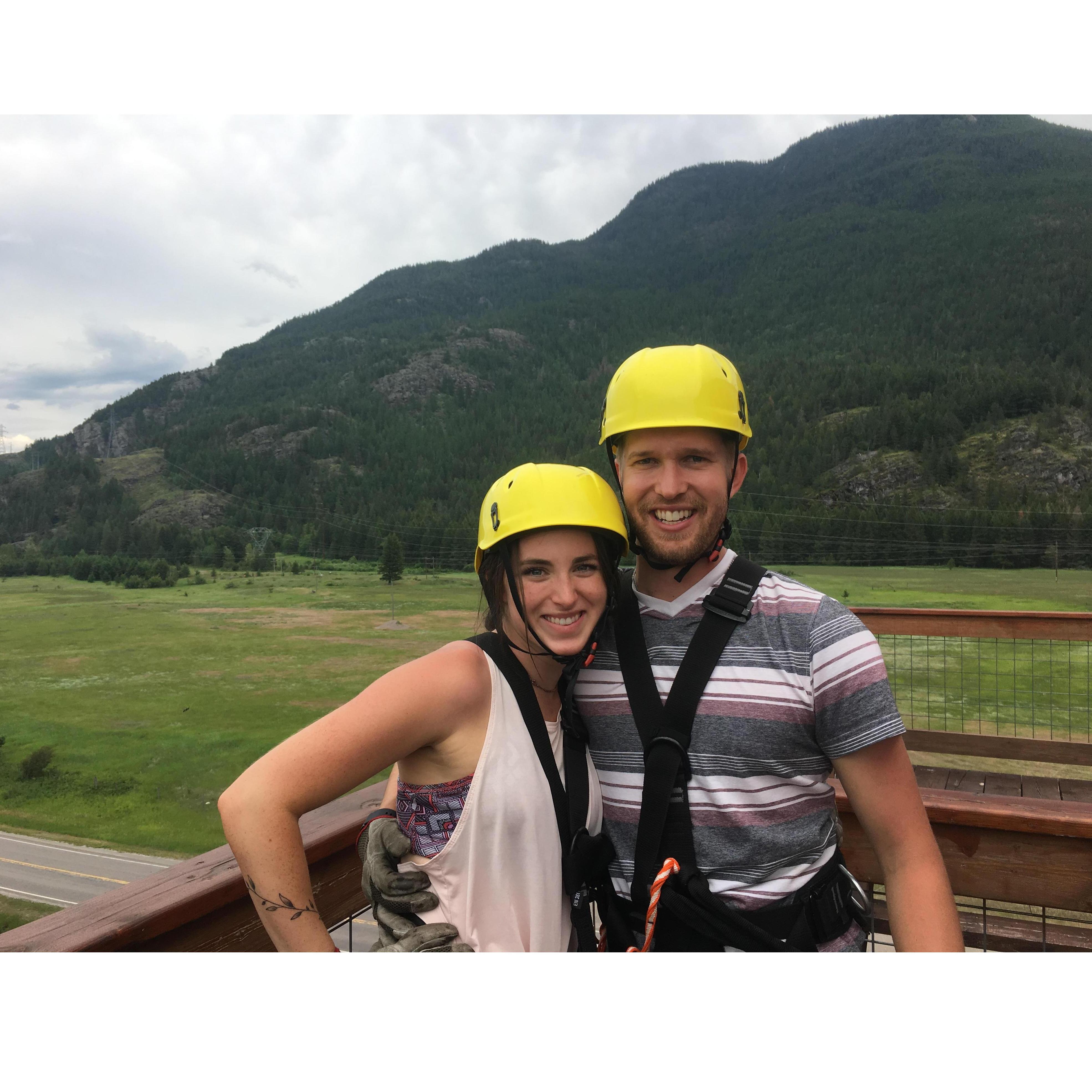 Some zip lining in celebration of Anthony's birthday!